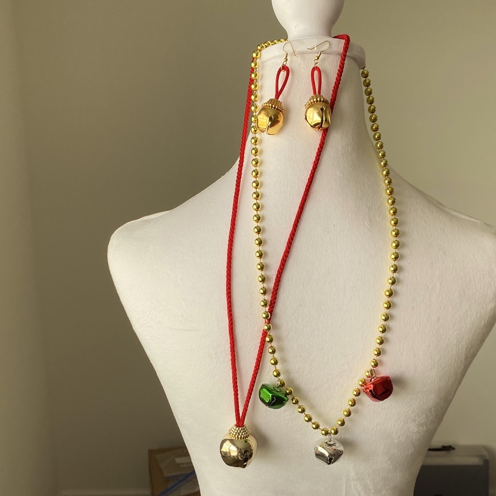 Bundle/3 Christmas Jingle Necklaces and Earrings